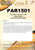 PAR1501 Assignment 1 &lpar;COMPLETE ANSWERS&rpar; Semester 1 2026 - DUE  March 2026
