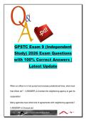 GPSTC Exam 9 &lpar;Independent Study&rpar; 2026 &ndash; 180 Questions & 100&percnt; Correct Answers &ndash; Georgia Law Enforcement&comma; POST & Homeland Security