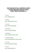 MSU HB 100 FINAL CERTIFICATION PAPER 2026 QUESTIONS WITH SOLUTIONS GRADED A&plus;