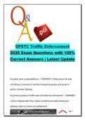 GPSTC Traffic Enforcement 2026 &ndash; 150 Questions & 100&percnt; Correct Answers &ndash; Traffic Stops&comma; Selective Enforcement & Speed Detection