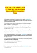 NSG 530 Ch&period; 4 Altered Cell & Tissue Exam Questions And Answers 100&percnt;Guaranteed Pass