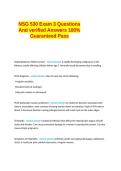NSG 530 Exam 3 Questions And verified Answers 100&percnt; Guaranteed pass