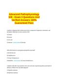 Advanced Pathophysiology 530 Exam3 Questions And Answers 100&percnt; Guaranteed Pass&period;