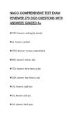 NACC COMPREHENSIVE TEST EXAM REVIEWER 270 2026 QUESTIONS WITH ANSWERS GRADED A&plus;