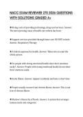 NACC EXAM REVIEWER 270 2026 QUESTIONS WITH SOLUTIONS GRADED A&plus;