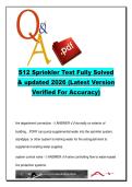 S12 SPRINKLER SYSTEM  EXAM COMPLETE PACKAGE DEAL