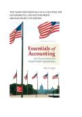 Test bank for Essentials of Accounting for Governmental and Not-for-Profit Organizations with questions and answers graded A&plus;