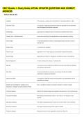 C207 Module 1 Study Guide ACTUAL UPDATED QUESTIONS AND CORRECT  ANSWERS 