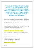 NACE CARE OF CHILDBEARING FAMILY  ACTUAL EXAM 2026&sol;2027 WITH ACTUAL  CORRECT QUESTIONS AND VERIFIED  DETAILED ANSWERS &vert;CURRENTLY TESTING  QUESTIONS AND SOLUTIONS&vert;ALREADY  GRADED A&plus;&vert;NEWEST &vert;BRAND NEW  VERSION&vert;JUST RELEASED&excl;&excl;
