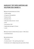 NAGELHOUT TEST PAPER QUESTIONS AND SOLUTIONS 2026 GRADED A&plus;