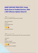 AANP AGPCNP PRACTICE &vert; Study Guide Exam & Verified Answers&comma; 2026 &vert; 2027 &lpar;Newest Update Rated A&rpar;      