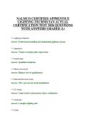 NALMCO CERTIFIED APPRENTICE LIGHTING TECHNICIAN ACTUAL CERTIFICATION TEST 2026 QUESTIONS WITH ANSWERS GRADED A&plus;