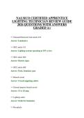 NALMCO CERTIFIED APPRENTICE LIGHTING TECHNICIAN REVIEW GUIDE 2026 QUESTIONS WITH ANSWERS GRADED A&plus;