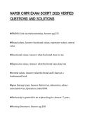 NAPSR CNPR EXAM SCRIPT 2026 VERIFIED QUESTIONS AND SOLUTIONS