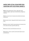 NAPSR CNPR ACTUAL EXAM PAPER 2026 QUESTIONS WITH SOLUTIONS GRADED A