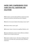 NAPSR CNPR COMPREHENSIVE STUDY GUIDE 2026 FULL QUESTIONS AND SOLUTIONS
