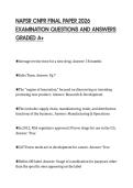NAPSR CNPR FINAL PAPER 2026 EXAMINATION QUESTIONS AND ANSWERS GRADED A&plus;