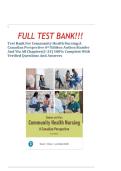 Test Bank For Community Health Nursing&colon;A Canadian Perspective 6th Edition Author&colon;Stamler And Yiu All Chapters&lbrace;1-33&rcub; 100&percnt; Complete With Verified Questions And Answers