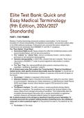 2026&sol;2027 TEST BANK&colon; Quick and Easy Medical Terminology 9th Edition by Leonard &vert; Complete Exam Prep