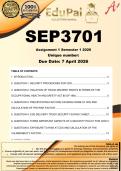 SEP3701 Assignment 1 &lpar;COMPLETE ANSWERS&rpar; Semester 1 2026 - DUE 7 April 2026