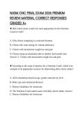 NASM CNC FINAL EXAM 2026 PREMIUM REVIEW MATERIAL CORRECT RESPONSES GRADED A&plus;
