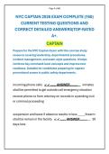 NYC CAPTAIN 2026 EXAM COMPLETE &lpar;160&rpar; CURRENT TESTING QUESTIONS AND CORRECT DETAILED ANSWERS&vert;TOP-RATED A&plus;&period;