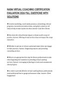 NASM VIRTUAL COACHING CERTIFICATION EVALUATION 2026 FULL QUESTIONS WITH SOLUTIONS