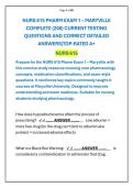NURS 615 PHARM EXAM 1 &ndash; MARYVILLE COMPLETE &lpar;208&rpar; CURRENT TESTING QUESTIONS AND CORRECT DETAILED ANSWERS&vert;TOP-RATED A&plus;