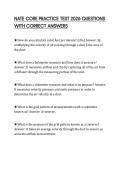 NATE CORE PRACTICE TEST 2026 QUESTIONS WITH CORRECT ANSWERS