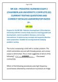 NR 328 &ndash; PEDIATRIC NURSING EXAM 2 &lpar;CHAMBERLAIN UNIVERSITY&rpar; COMPLETE &lpar;62&rpar; CURRENT TESTING QUESTIONS AND CORRECT DETAILED ANSWERS&vert;TOP-RATED A&plus;