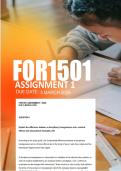 FOR1501 Assignment 1 Due 3 March 2026 - Distinction Guaranteed