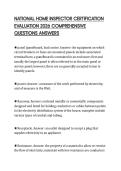 NATIONAL HOME INSPECTOR CERTIFICATION EVALUATION 2026 COMPREHENSIVE QUESTIONS ANSWERS
