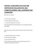 NATIONAL HOME INSPECTOR EXAM NHIE CERTIFICATION EVALUATION FILE 2026 COMPLETE MATERIAL WELL ILLUSTRATED PASS GUARANTEED