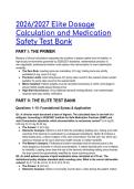 2026&sol;2027 Elite Nursing Dosage Calculation & Medication Safety Test Bank &vert; 55 Practice Q&A with Step-by-Step Rationales &vert; Pass Med Math & NCLEX