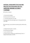NATIONAL HOME INSPECTOR EXAM NHIE PRACTICE SOLUTION BANK 2026 FULL QUESTIONS ANSWERS ACCURACY CONFIRMED