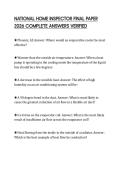 NATIONAL HOME INSPECTOR FINAL PAPER 2026 COMPLETE ANSWERS VERIFIED