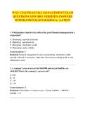 WGU C214 FINANCIAL MANAGEMENT EXAM  QUESTIONS AND 100&percnt; VERIFIED ANSWERS  WITH RATIONALES GRADED A&plus; LATEST