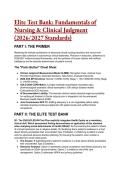 2026&sol;2027 Elite Nursing Test Bank&colon; Fundamentals & Clinical Judgment &lpar;Next Gen NCLEX &sol; Potter & Perry&rpar; 