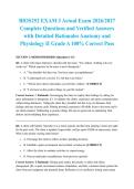BIOS252 EXAM 3 Actual Exam 2026&sol;2027 Complete Questions and Verified Answers with Detailed Rationales Anatomy and Physiology II Grade A 100&percnt; Correct Pass 