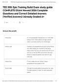 TED 300&colon; Epic Training Build Exam study guide COMPLETE EXAM Newest 2026 Complete Questions and Correct Detailed Answers &lpar;Verified Answers&rpar; &vert;Already Graded A&plus;