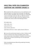 NAVLE FINAL PAPER 2026 EXAMINATION QUESTIONS AND ANSWERS GRADED A&plus;