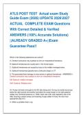 ATLS POST TEST  Actual exam Study  Guide Exam &lpar;2026&rpar; UPDATE 20262027    ACTUAL  COMPLETE EXAM Questions   With Correct Detailed & Verified   ANSWERS &lpar;100&percnt; Accurate Solutions&rpar;   &vert;&vert;ALREADY GRADED A&plus;&vert;&vert;Exam   Guarantee Pass&excl;&excl;