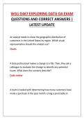 WGU D467 EXPLORING DATA OA EXAM QUESTIONS AND CORRECT ANSWERS &vert; LATEST UPDATE