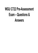 WGU C722 Pre-Assessment Exam Questions and Answers 2025&sol; 2026
