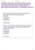 TMC NBRC Practice Exam Test Bank Questions & Accurate  Answers Most Recent Exam Actual Complete Questions And  Correct Answers &lpar;Verified Answers&rpar; Already Graded A&plus; &vert;  Guaranteed Success&excl;&excl; Newest Exam &vert; Just Released&excl;&excl;  2026-2027 