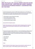 TMC NBRC Practice Exam Test Bank Questions & Accurate Answers Most Recent Exam Actual Complete Questions And Correct Answers &lpar;Verified Answers&rpar; Already Graded A&plus; &vert; Guaranteed Success&excl;&excl; Newest Exam &vert; Just Released&excl;&excl; 2026-2027