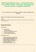 NRNP 6540 Midterm Exam &ndash; Advanced Practice  Care of Older Adults &vert; 2026&sol;2027 &vert;Questions and  Correct Answers &vert; Complete Exam PDF 