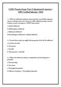 CADC Practice Exam &lpar;Test 2&rpar; Questions & Answers &sol; 100&percnt; Verified Solution &sol; 2026