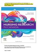 Test Bank For Nursing Research In Canada&comma; 5th Edition by Mina Singh Chapters 1-21 