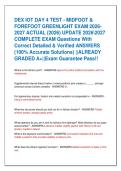 DEX IOT DAY 4 TEST - MIDFOOT &  FOREFOOT GREENLIGHT EXAM 2026 2027 ACTUAL &lpar;2026&rpar; UPDATE 20262027  COMPLETE EXAM Questions With  Correct Detailed & Verified ANSWERS  &lpar;100&percnt; Accurate Solutions&rpar; &vert;&vert;ALREADY  GRADED A&plus;&vert;&vert;Exam Guarantee Pass&excl;&excl;